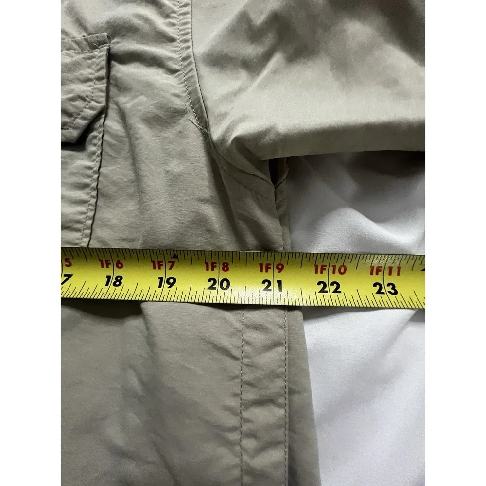 The North Face Tan Button Up Shirt Men's Size Medium Short Sleeve Hiking